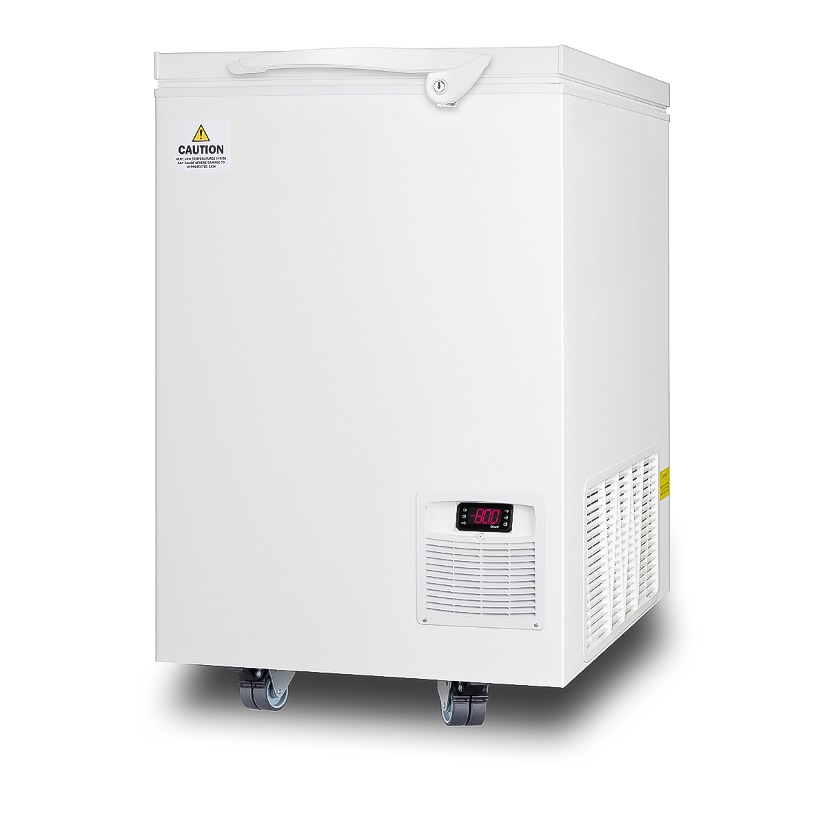 -86 C capable ultra low chest freezer for laboratory and life science storage